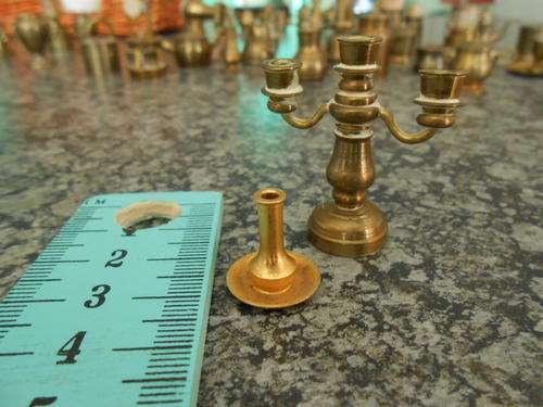 SALE!!!! Vintage Printers tray Brass candlestick holders